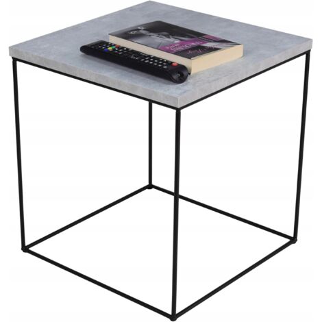 Table lumineuse en béton noir 6K40