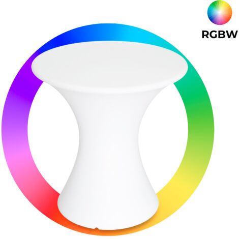 Table lumineuse LED RGBW - 58 x Ø60 cm - 12W - Rechargeable