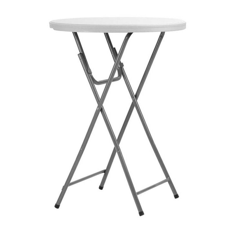 Table mange debout D80 pliable pe blanc