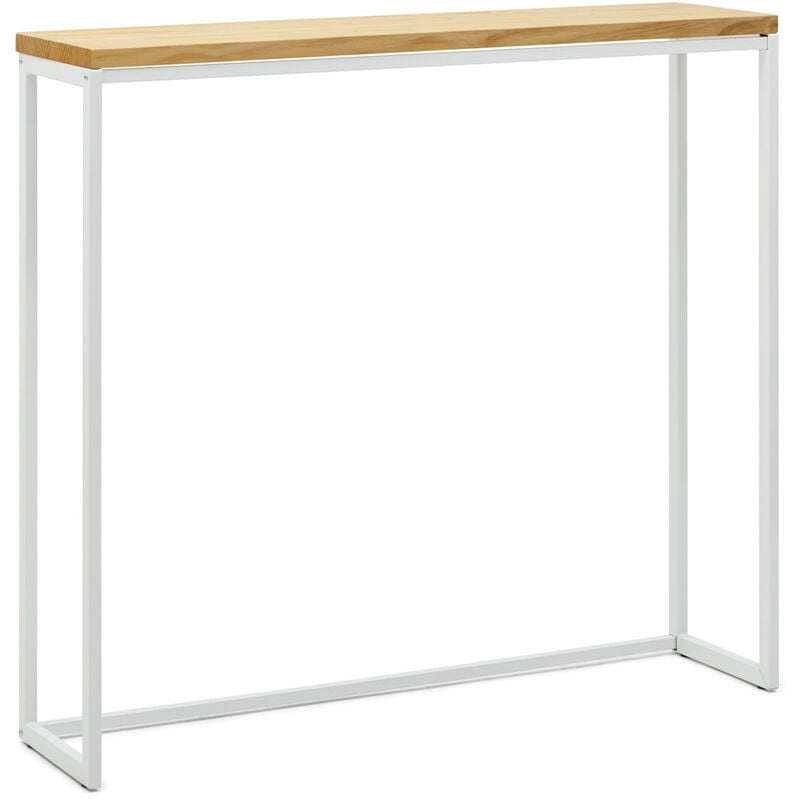 Box Furniture - Table Mange debout Icub – style scandinave 30x120x110cm Blanc
