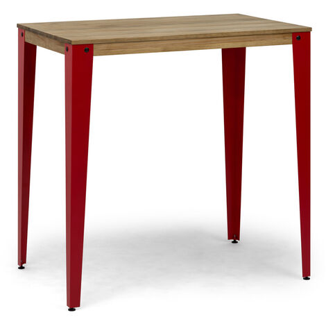 Table Mange debout Lunds 60X110x110cm Rouge-Vieilli. Box Furniture - Beige