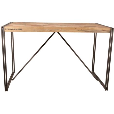 Table mange debout rectangle bois recyclé 180x90 CARAVELLE