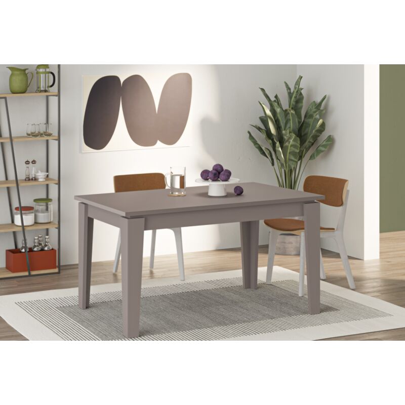 Abitare - Table à manger extensible 140x80 cm moka clair - Amsterdam