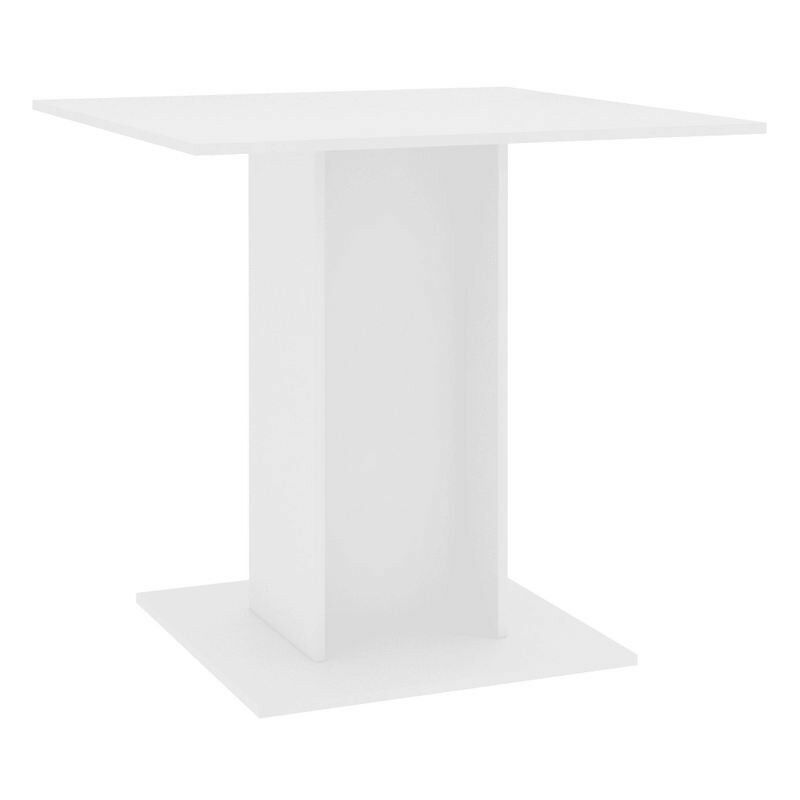 Table à manger carrée bois blanc Lerina 80cm Table à manger carrée bois blanc Lerina 80cm