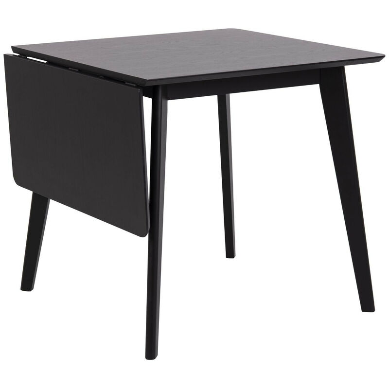 Hellin - Table à manger carrée extensible en bois L80/120 - leta