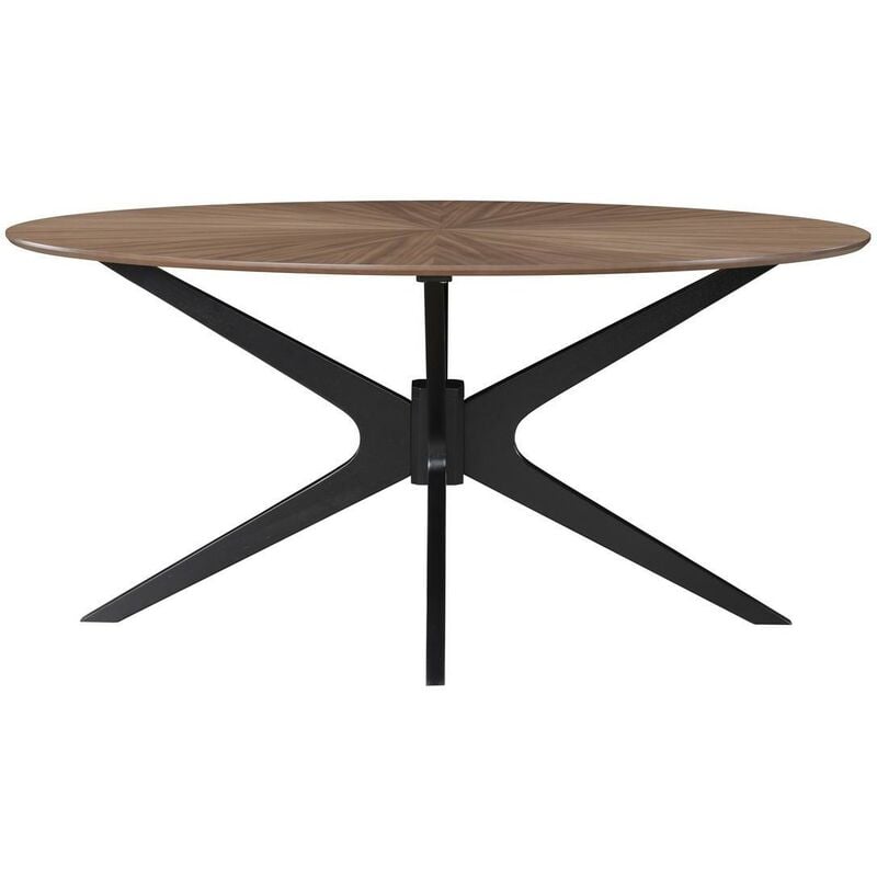 Miliboo - Table à manger design ovale noyer L160 cm dielli