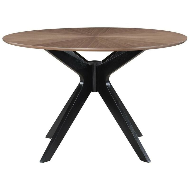 Miliboo - Table à manger design ronde noyer D120 cm dielli
