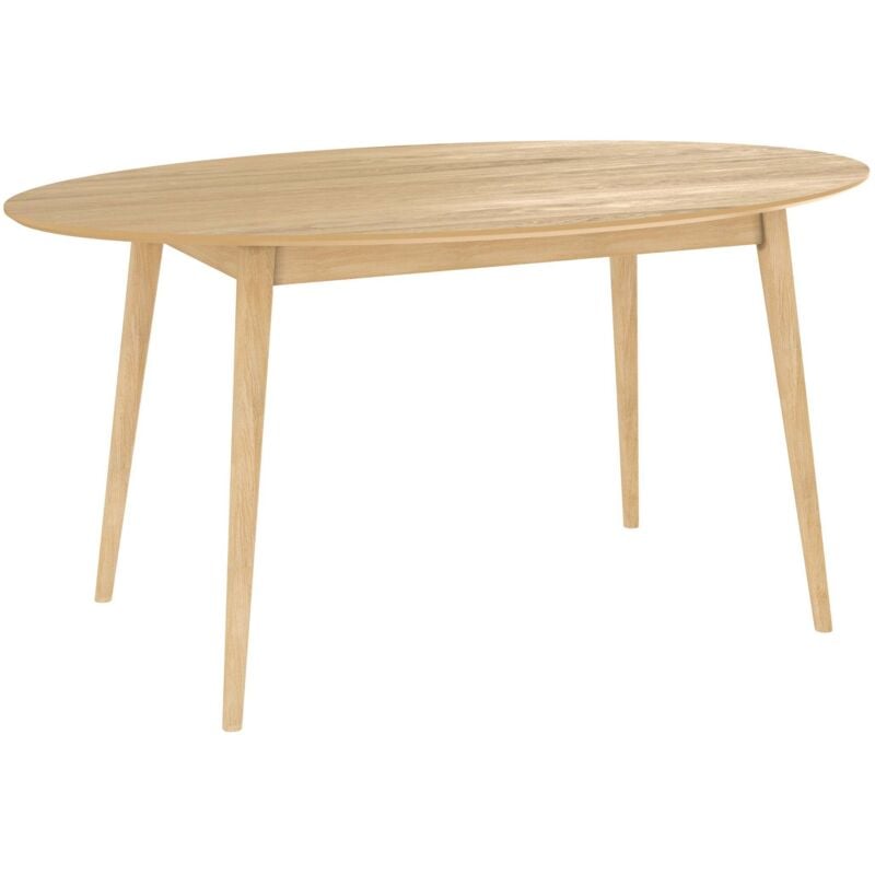 Rendez-vous Déco - Table ovale 6 personnes en bois clair 150 cm - eddy