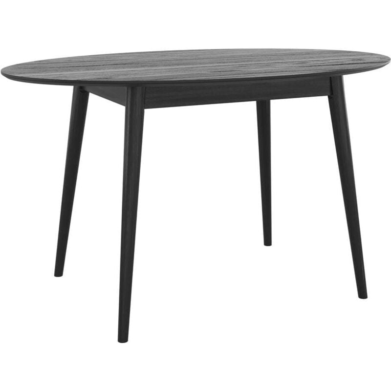 Rendez-vous Déco - Table ovale 4 personnes en bois noir 130 cm - eddy