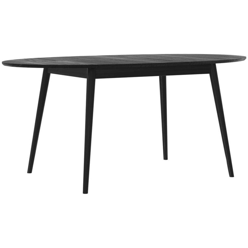 Rendez-vous Déco - Table ovale 6/8 personnes extensible en bois noir 170/200 cm - eddy