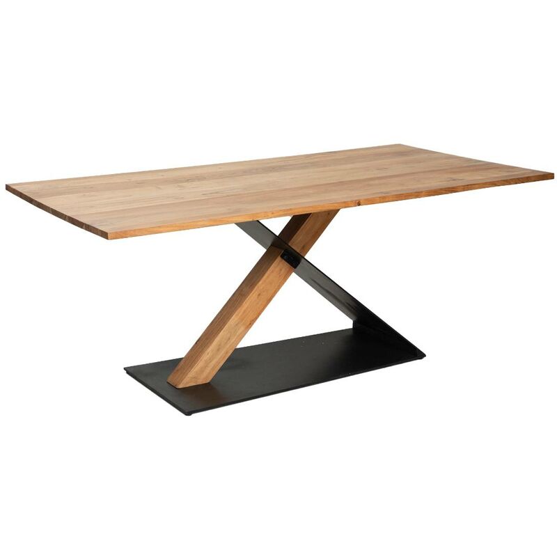 Made In Meubles - Table à manger en bois d'acacia et métal Coco