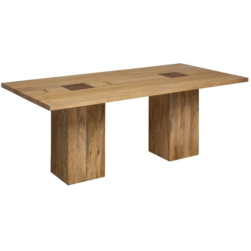Made In Meubles - Table à manger en bois de manguier Vivien