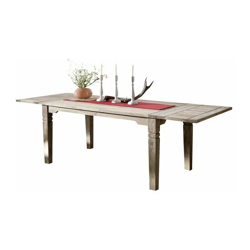 Table à manger extensible 160x90 Palissandre huilé Gris taupe leeds 53