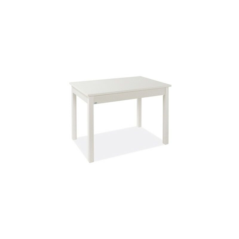 Table à manger extensible Bois de frêne blanc mélaminé 60x90 / 120 cm