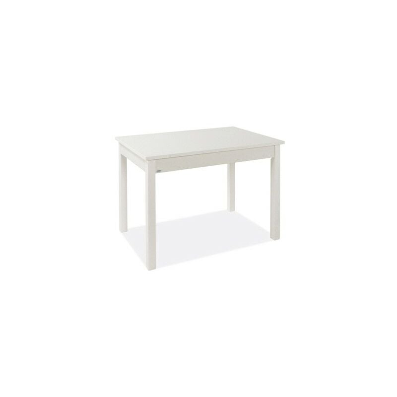 Table à manger extensible Bois de frêne blanc mélaminé 60x90 - 120 cm