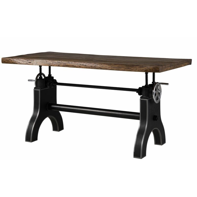 Massivmoebel24 - Table à manger 160x90x80-101 Manguier huilé Bois naturel manchester 101