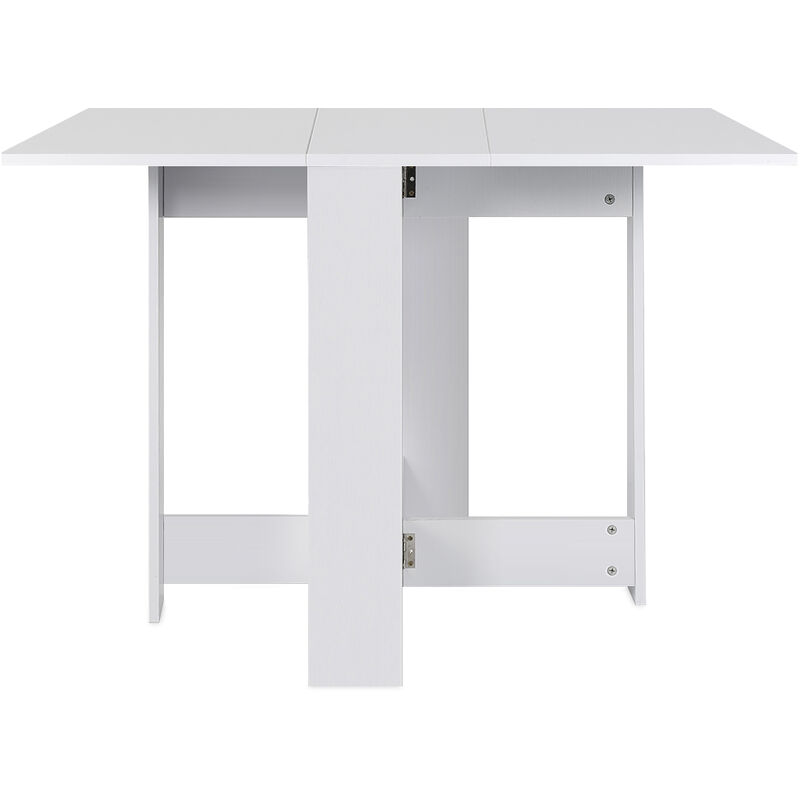 Table à manger pliante de style contemporain Table de cuisine pliable 1037673.4cm blanc