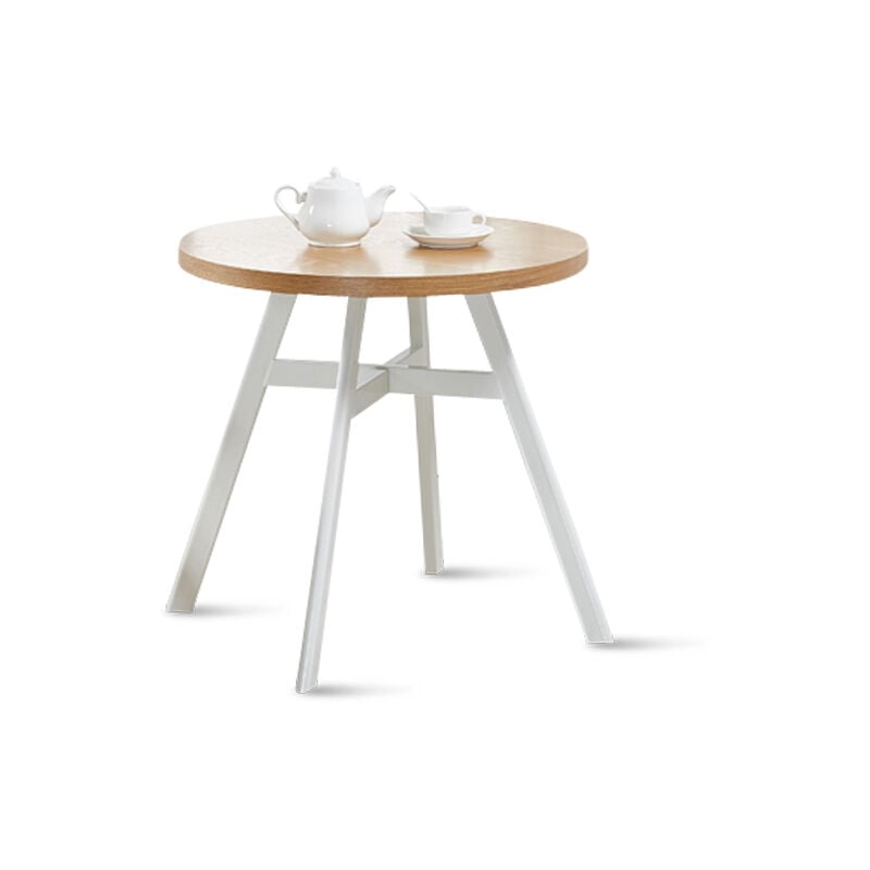 Designetsamaison - Table à manger ronde scandinave en bois - Puglia