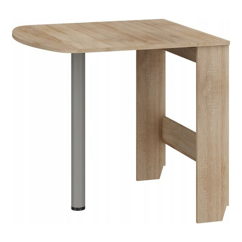 Bb-loisir - Table à manger semi-ovale pliante Chêne Sonoma 81x80cm modèle:HOMNI 6 Table pliable papillon