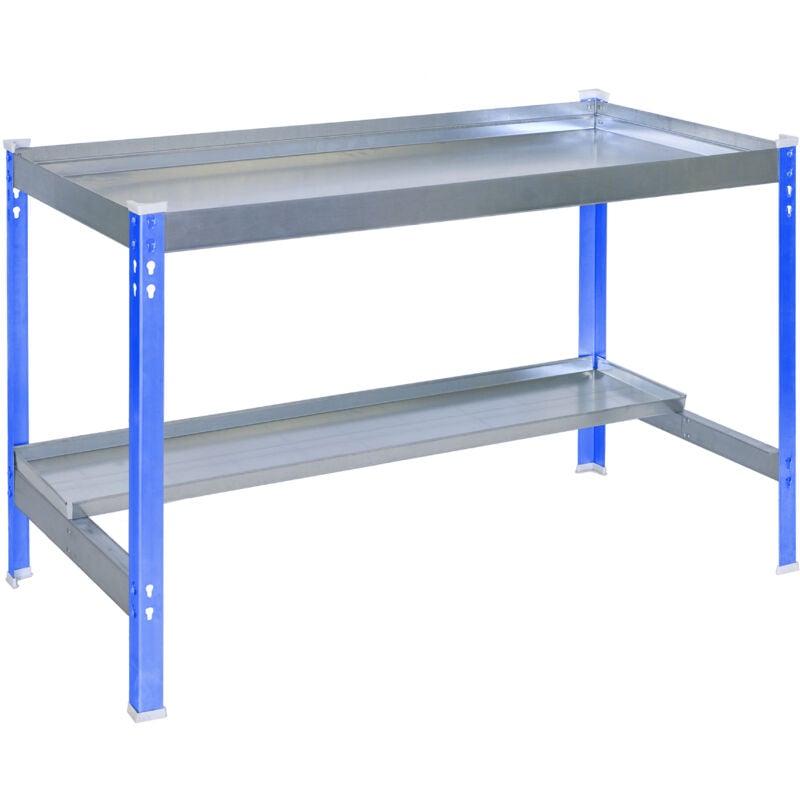 Simonrack - Table de préparation Simon Rack Simongarden Desk 1500x600mm bleu galva capacité de charge de 400kg par plateau