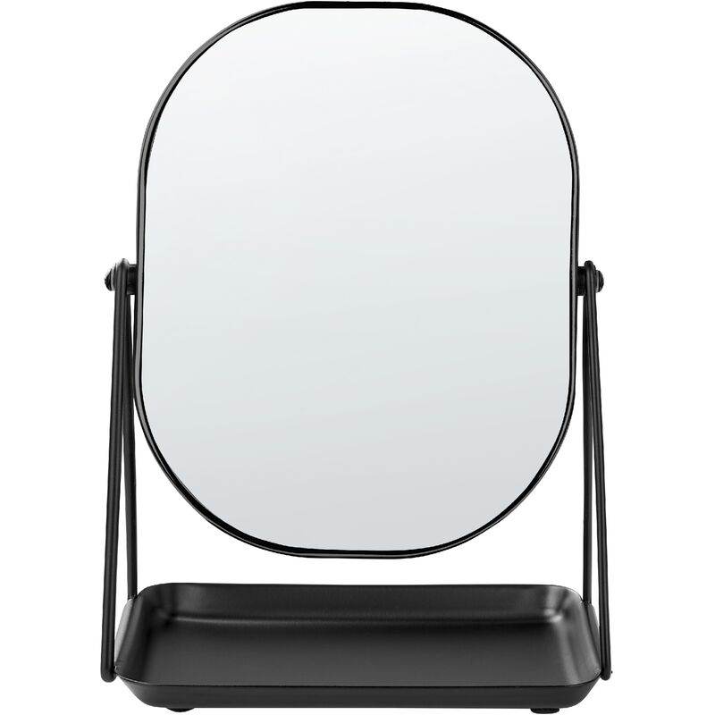 Table Mirror Makeup Vanity Decorative Mirror Double Sided 20 x 22 Black Correze