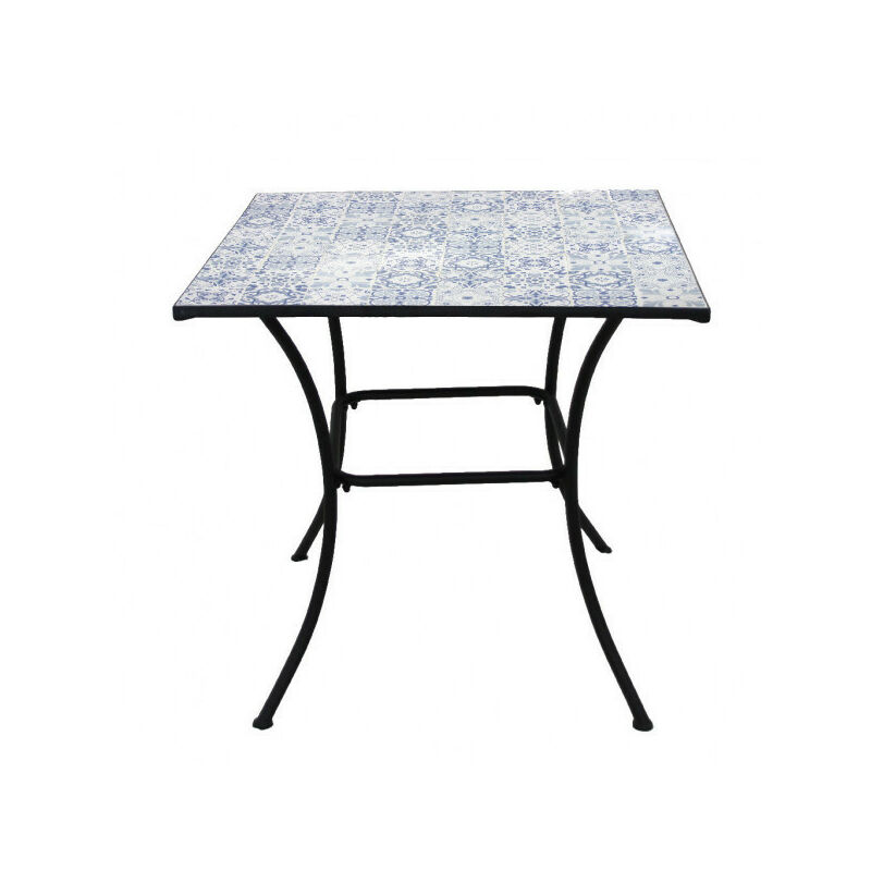 Table Mosaïque Azulejos en Métal 80x80 cm