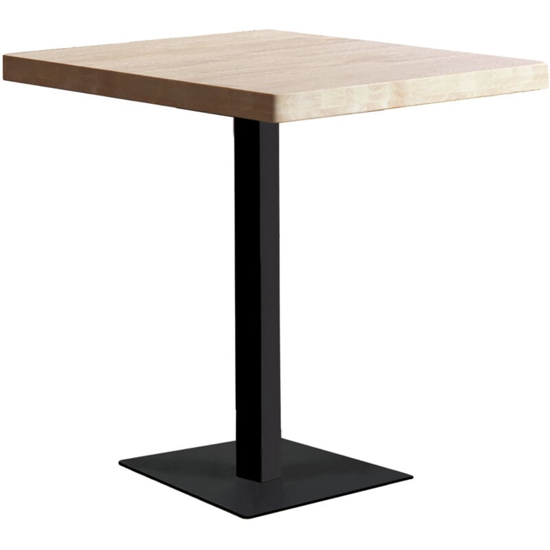 Fijalo - Table Moss 60 x 60 Cm Chêne Nordique / Noir.