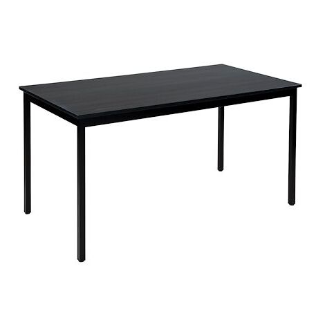 Table multi-usage plateau noir L 140 x P 70 cm Zonza - Piètement noir - Maxiburo