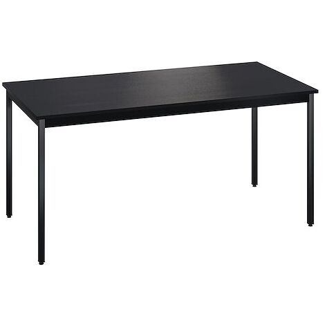 Table multi-usage plateau noir L 160 x P 80 cm Zonza - Piètement noir - Maxiburo