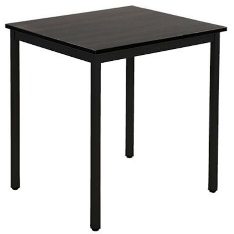 Table multi-usage plateau noir L 70 x P 60 cm Zonza - Piètement noir - Maxiburo