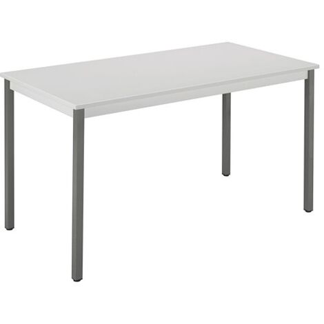 Table multi-usages gris clair L 120 x P 60 cm - Éco - piétement gris - Maxiburo