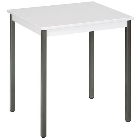 Table multi-usages gris clair L 70 x P 60 cm - Éco - piétement gris - Maxiburo