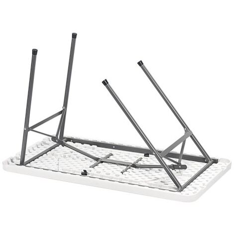 Table multi-usages pliante d'extérieure grise L 122 x P 61 cm - Maxiburo