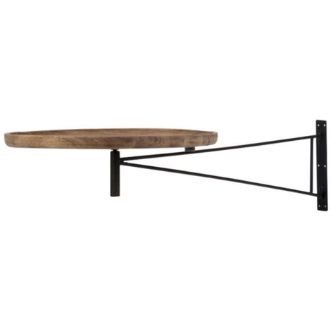 Table Murale Pivotante Ronde "Lounge" 80cm Noir