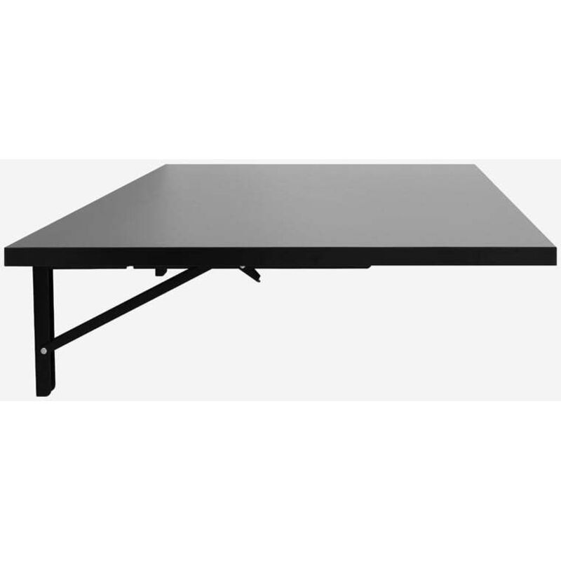 Table murale pliante pour cuisine bureau 120x60cm Jeremy - Noir