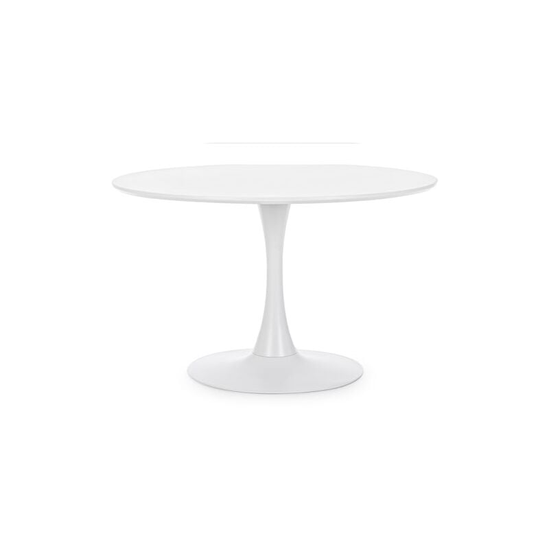 Hellin - Table de salle à manger Table Bloom Blanche D100