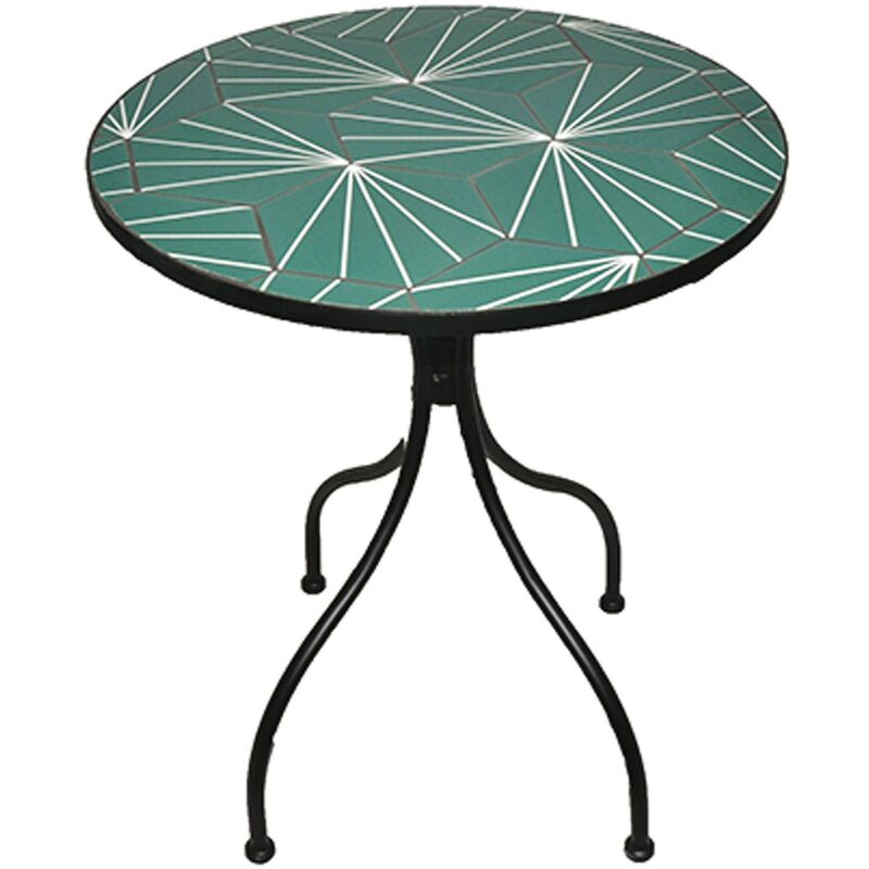 Fraschetti - Table extérieure en acier et en céramique Top Ø80xh75 cm décojardin New Age