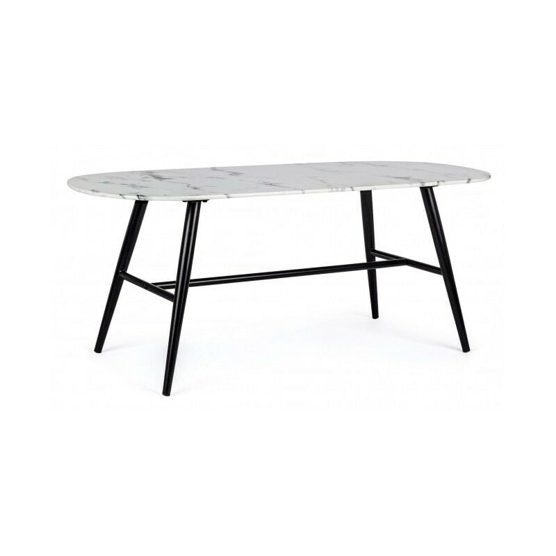 Yes Everyday - Table ovale effet marbre Marbre 110x50x45h cm