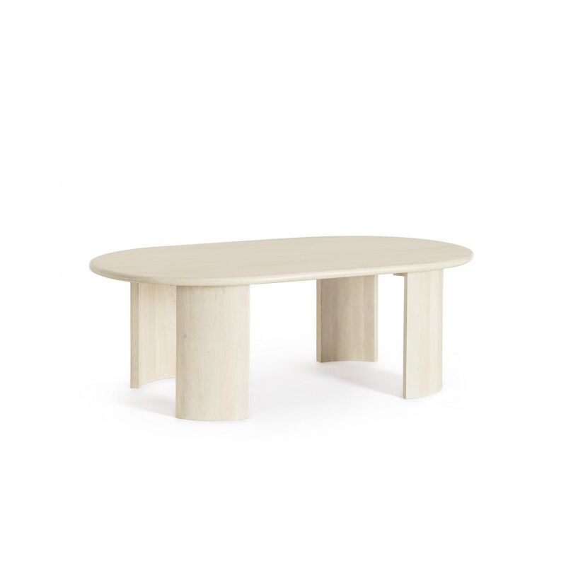 Table ovale en bois 130x80x45