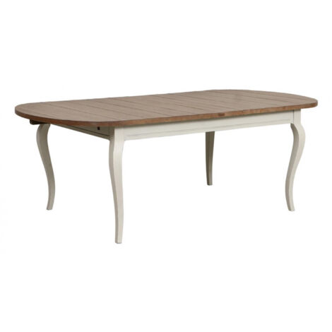 Table ovale extensible - Bois - Blanc - Interior's
