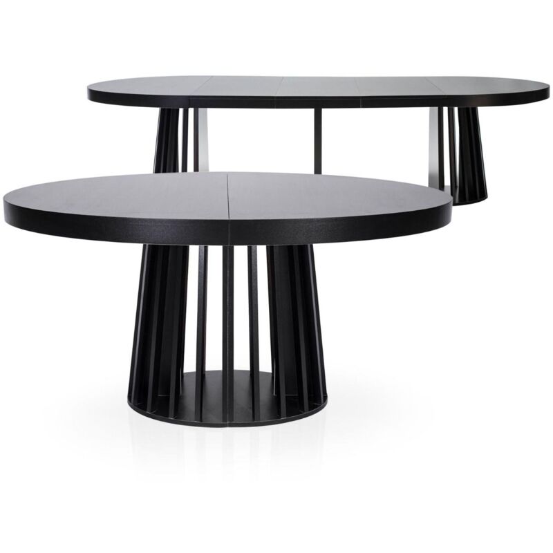 Cotecosy - Table ovale extensible Eliza Noir Cotecosy - Table ovale extensible Eliza Noir