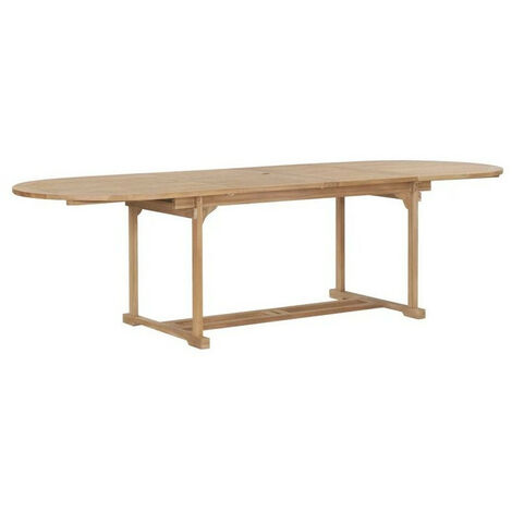 Table extensible ovale teck Ecograde Vérone 160/240 x 100 cm