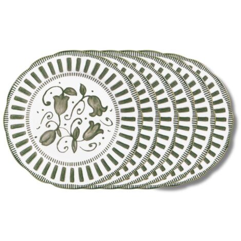 Table Passion - Assiette à dessert Napoli verte 21 cm (lot de 6)