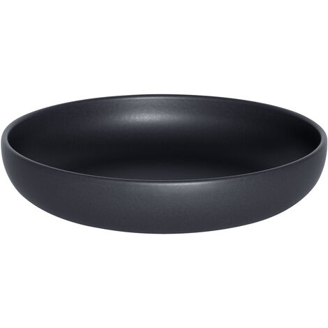 Table Passion - Assiette creuse Uno noir 22 cm (lot de 6)