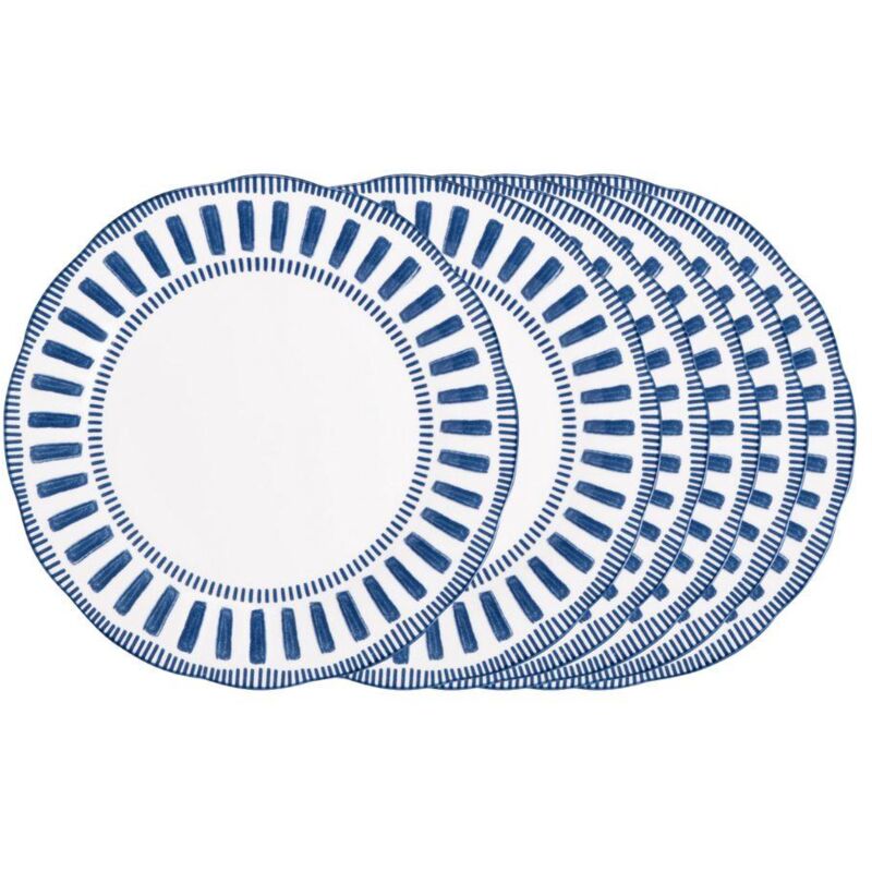Table Passion - Assiette plate Napoli bleue 27 cm (lot de 6)