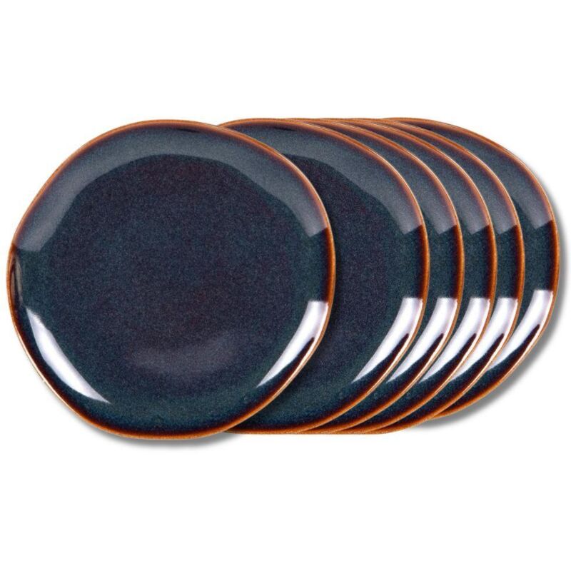 Table Passion - Assiette plate Symphony bleu 27 cm (lot de 6)