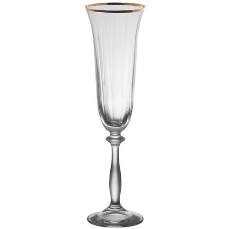 Table Passion - Boîte de 6 flûtes Angela filet or 19 cl