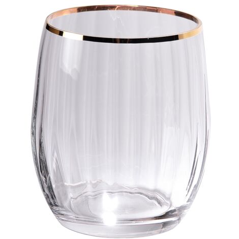 Table Passion - Boite de 6 gobelets bas filet or 30 cl