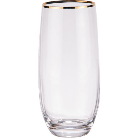 Table Passion - Boite de 6 gobelets hauts Waterfall filet or 35 cl
