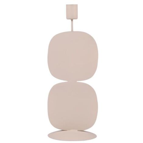 Table Passion - Chandelle en métal raw beige 26 cm